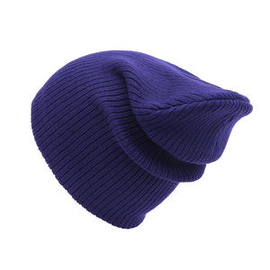 Custom Embroidery Slouchy <b>Beanie</b> <b>Wool</b> Warm Plain Skull Cap Solid Color Knitted Winter Hat Soft Thermal Over-Sized <b>Beanie</b> - Product Image 4