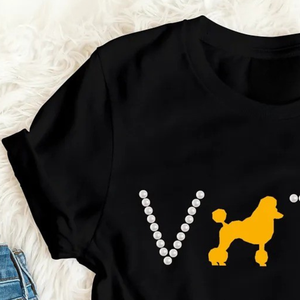Camiseta personalizada VOTE nueva, negra, para mujer, con estampado gráfico, manga corta, cuello redondo, informal, de algodón, con mensaje político, a la moda, estilo urbano - Product Image 5
