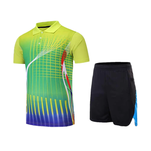 Conjunto de Uniforme de Tenis Personalizado por Sublimación para Hombre, Jersey de Bádminton Transpirable de Secado Rápido, Camiseta Deportiva de Manga Corta, Camisetas Polo - Product Image 1