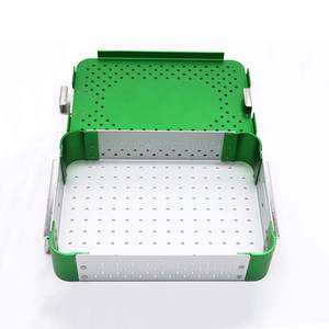 Plateau de stérilisation en aluminium et silicium pour instruments laparoscopiques, boîte de contrôle chirurgical pour stérilisation en boîte - Product Image 1