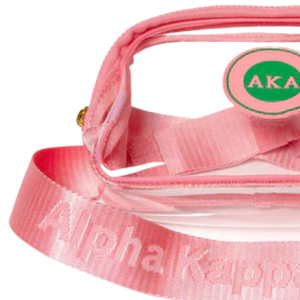 กระเป๋าสะพายข้าง AKA Stadium สีชมพูใส พร้อมโลโก้ AKA สายปรับได้ เหมาะสำหรับงานอีเว้นท์และการเดินทาง - Product Image 4