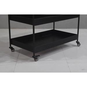 Estante de hierro minimalista industrial Ruedas Interiores urbanos Almacenamiento de exhibición para cocina Hotel Hospital Tienda Almacén - Product Image 4
