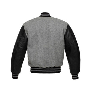 Blouson universitaire formel pour homme, modèle le plus vendu, avec logo brodé personnalisé, essentiel pour l'hiver, manches en cuir - Product Image 3