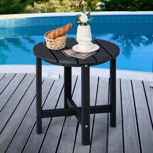 18-Inch Round Adirondack <b>Side</b> <b>Table</b> Weather-Resistant Outdoor Furniture - Product Image 3
