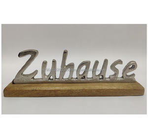 Exportador de adorno de Metal, escultura de regalo de Navidad con Base de madera para mesa, decoración del hogar y suministros para fiestas de regalo - Product Image 6
