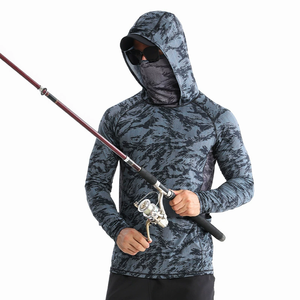 Chemise de pêche camouflage pour homme, manches longues, UPF 50, protection solaire anti-UV, sweat à capuche, vêtements d'extérieur - Product Image 4