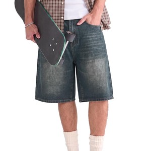 Nuevos Pantalones Cortos de Mezclilla para Hombre, Cintura Alta, Corte Recto, Lavado a la Piedra, Algodón, Casuales, Transpirables, para Verano, OEM ODM - Product Image 5