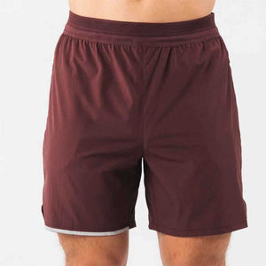 Direct Factory Made Plain Maroon Color Regular Fit <b>Shorts</b> For Men Lightweight <b>Quick</b> <b>Dry</b> Fabric <b>Shorts</b> With Drawstrings - Product Image 2