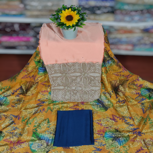 El encanto modesto y lujoso del somali Fransawi Dirac con un diseño floral auténtico para eventos especiales, tela para vestidos. - Product Image 1