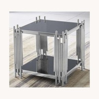 Table basse élégante en métal doré, design moderne et stylé, meubles de salon faits sur mesure, décoration d'intérieur haut de gamme, nouvelle arrivée