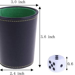 Gobelet à dés en cuir de qualité supérieure, professionnel, avec extérieur côtelé, logo personnalisé, doublure en PU, pour jeux de société et casino - Product Image 5