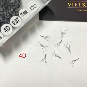 Extensiones de Pestañas Personalizables de Alta Calidad, Curvatura CC/DD/M/L, Hechas a Mano, 3D-8D, Naturales, Largas, Negro Mate, Entrega Rápida - Product Image 2