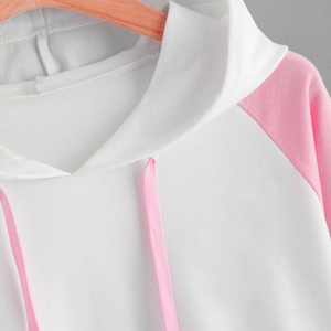 เสื้อฮู้ดครอปแขนยาวสำหรับผู้หญิง สั่งทำขายส่งจากอเมริกา เสื้อฮู้ดลำลองสำหรับฤดูหนาว สไตล์สตรีทแฟชั่น ผู้ผลิตจากโรงงาน สินค้าใหม่ - Product Image 5