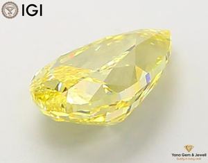 เพชรทรงลูกแพร์ 2.00 กะรัต ผลิตในห้องปฏิบัติการด้วยวิธี CVD สีเหลืองสดใส ระดับความสะอาด VS2 พร้อมใบรับรอง IGI สำหรับแหวนระดับมาสเตอร์พีซ - Product Image 5