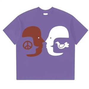 เสื้อยืดโอเวอร์ไซส์ผู้ชาย 250gsm วินเทจ ล้างทำสีซีด ลายกราฟิก พิมพ์นูนแบบสั่งทำ คอกลม สตรีทแวร์ สำหรับผู้ชาย - Product Image 2