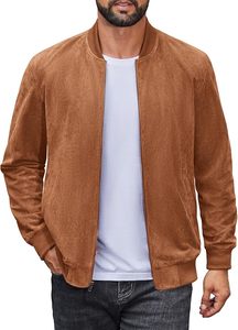 Leather Bomber <b>Jacket</b> Women Men Unisex Black Zipper Closure Solid Color Autumn Winter Wear Regular <b>Fit</b> <b>Slim</b> Style Eco-Friendly - Product Image 4