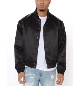 Chaqueta Varsity de Satén para Hombre con Logotipo Personalizado OEM, 100% Poliéster, Parche Bordado en Chenilla, Chaqueta de Béisbol al por Mayor - Product Image 6