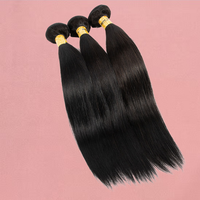 Cheveux humains vierges Remy bruts 100 % naturels d'Inde du Sud, lots en vrac, double trame machine, emballage personnalisable, donneur unique SV3