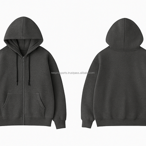 เสื้อฮู้ดซิปสตรีทแวร์ทรงโอเวอร์ไซส์ หนัก 450GSM ไหล่ตก ผ้าฟลีซหนานุ่ม ปักโลโก้ตามสั่ง เป็นมิตรกับสิ่งแวดล้อม สำหรับฤดูหนาว - Product Image 4