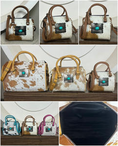 Bolso de Viaje de Cuero Vacuno Genuino 2026, Multiusos, Hecho a Mano, Unisex, con Concho - Product Image 3