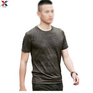 Camiseta de Verano Personalizada para Hombre, Cuello Redondo, Manga Regular, Algodón/Fibra de Bambú, Tejido Transpirable, Diseño a Cuadros, Secado Rápido - Product Image 1