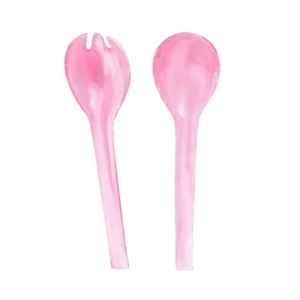 Resin Beaded Designer Handle Salad Server Set Eco-Friendly <b>Serving</b> <b>Spoon</b> with Measuring Handle Dishwasher Safe Kitchen Utensil - Product Image 2