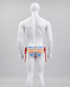 ODM OEM Manufacturer <b>Mens</b> Front Print <b>Swim</b> <b>Briefs</b> 1 Piece Anti-UV Eco-Friendly Spandex/Polyester Waist Logo Swimwear - Product Image 3