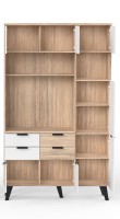 Meuble de rangement de cuisine Furnizone OEM en panneaux de bois, unité de rangement avec tiroirs, design moderne, installation facile, modèle MDF 2167