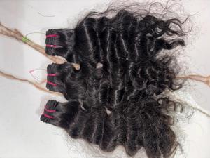ผมแท้แบบอินเดีย Remy Hair แบบเส้นเดียว  แบบถักเดี่ยว สีดำธรรมชาติ  แบบลอนคลื่น  สำหรับต่อผม - Product Image 3