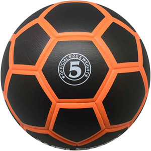 Ballon de football noir CORE FIELD, motif étoile dorée, design classique à panneaux, léger, durable, résistant à l'usure, écologique - Product Image 1