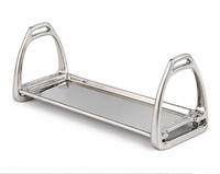 Premium metal dienblad met paardenbit-design, decoratief, mid-century modern, voor op tafel, fruitplateau voor thuisgebruik.