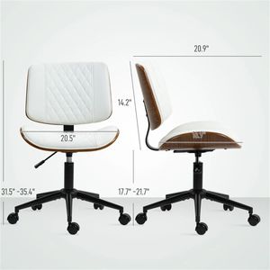 Sedia da Ufficio Bianca per Studio, Comoda Poltrona per Arredamento Ufficio - Product Image 6