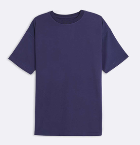 T-shirt pour homme à col rond, manches courtes, couleur unie, coupe classique, jersey décontracté, 100% coton, design épaules tombantes - Product Image 6