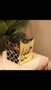 Luxury Metal <b>Bakhoor</b> Burner Arabic Mubkhar with Wooden Base Antique Incense Holder for <b>Oud</b> Charcoal Resin Home Decor Gift Burner - Product Image 2