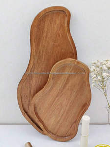 Popular Eco Conscious <b>Wooden</b> Tea Coffee Serving Tray Handmade <b>Rustic</b> Design Customizable Sizes Perfect for Dining Parties - Product Image 3