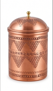 Handcrafted Copper Spices <b>Jar</b> In Antique Tinned Finished Perfect <b>For</b> Elegant Seasoning <b>Storage</b> And Unique <b>Kitchen</b> Decor - Product Image 3