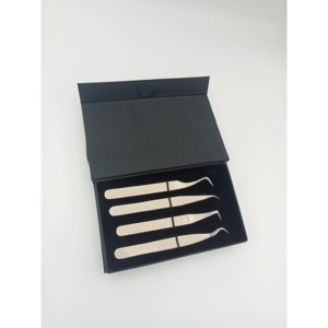 Pinces à cils en acier inoxydable en gros pour les distributeurs de produits de beauté et les entreprises de fournitures pour cils - Product Image 1