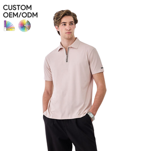 เสื้อถักลำลองผู้ชายแบบเรียบ  รับทำโลโก้ตามสั่ง OEM/ODM |   เสื้อยืดแขนสั้นผ้าฝ้าย 100% คุณภาพสูง ระบายอากาศได้ดี ปรับแต่งได้ - Product Image 4