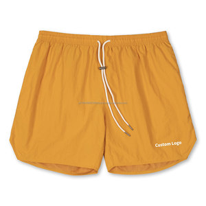 Pantalones cortos de gimnasio con estampado personalizado para hombre, pantalones cortos deportivos con parte inferior de malla de verano de nailon de 5 pulgadas, pantalones cortos para correr con bolsillos de patrón sólido de estilo informal - Product Image 3