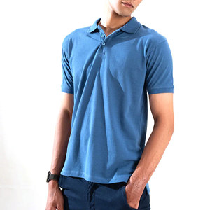 Chemises Polo Homme Vente Directe Usine Meilleure Qualité Chemises Homme Anti-Plis en Coton Biologique 100% Tricoté avec Broderie Logo Personnalisé - Product Image 4