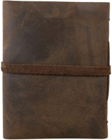 Journal de couverture en cuir véritable avec livre de voyage en coton vierge fait à la main et écologique pour lui ou elle.