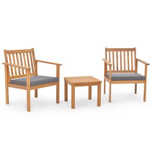 Set di 3 Mobili da Esterno in Legno con Cuscini Morbidi per Veranda - Product Image 1