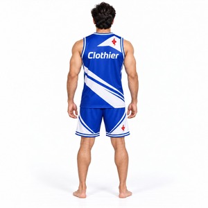 Ropa Deportiva Transpirable y Ligera, Uniforme Deportivo para Hombre, Conjunto de Camiseta y Pantalones Cortos para Entrenamiento de Equipo, Juego, Competencia y Práctica de Baloncesto - Product Image 2