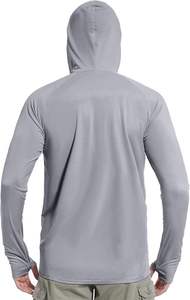 เสื้อฮู้ดดี้พิมพ์ลายสำหรับผู้ชาย UPF 50 โพลีเอสเตอร์ 100% แห้งเร็ว เสื้อตกปลา แขนยาว เสื้อฮู้ดสำหรับเดินป่า วิ่ง ว่ายน้ำ ป้องกันผิว พร้อมหน้ากาก - Product Image 4
