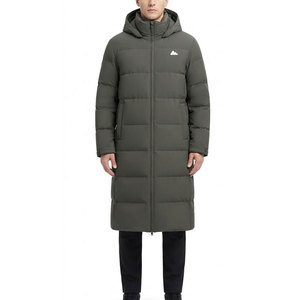 Best Choice Men Long <b>Bench</b> <b>Coat</b> Hooded Full Front Zipper Waterproof Lightweight Warm Padded Puffer Outdoor Wholesale Clothing - Product Image 1