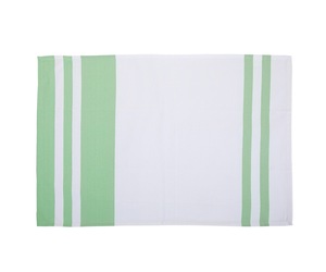 Ensemble de torchons de cuisine en coton rayé, fil teint écologique, blanc avec bords colorés, rectangulaires, tissés, lavables en machine pour usage domestique - Product Image 3