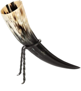 Copa Vikinga de Cuerno Natural Pulido de Alta Calidad, Hecha a Mano con Base para Beber Cerveza - Product Image 4