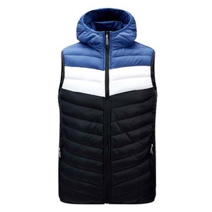 Stand Collar Windproof Zipper Black Color Men's Clothing <b>Jackets</b> Polyester Waterproof <b>Cheap</b> Price Bubble Vest Regular Fit Adult - Product Image 1