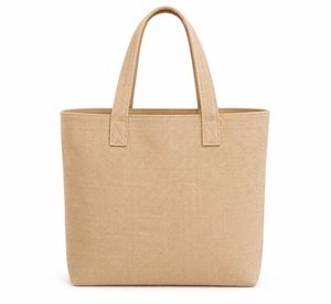 Jute Tote <b>Bag</b>-Solid Color Minimalist Style Open Top Daily Use for Women - Product Image 6