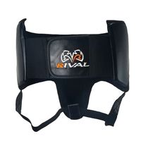 Protège-entrejambe de boxe Custom Pro-100 RIVAL en cuir de vachette noir et mousse PU EVA, à lacets, équipement de protection pour l'entraînement